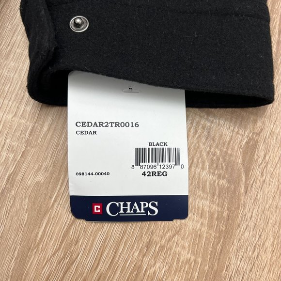 Chaps Men's Casual Coat Black Size 42 Reg - Picture 10 of 12